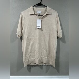 NWT Goodfellow & Co Beige Polo Shirt